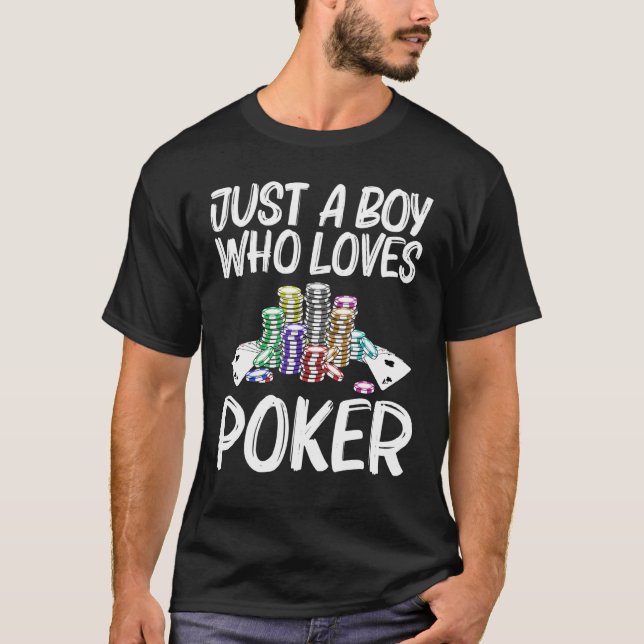 T-shirt Cool Poker Art Pour Garçons Enfants Jeu Casin (Devant)