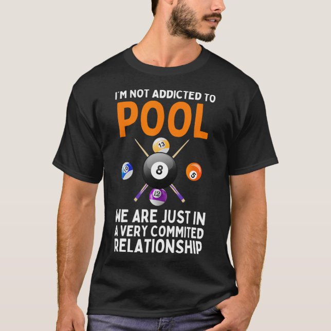 T-shirt Cool Pool Art Pour Hommes Femmes Garçons Billard 8 (Devant)