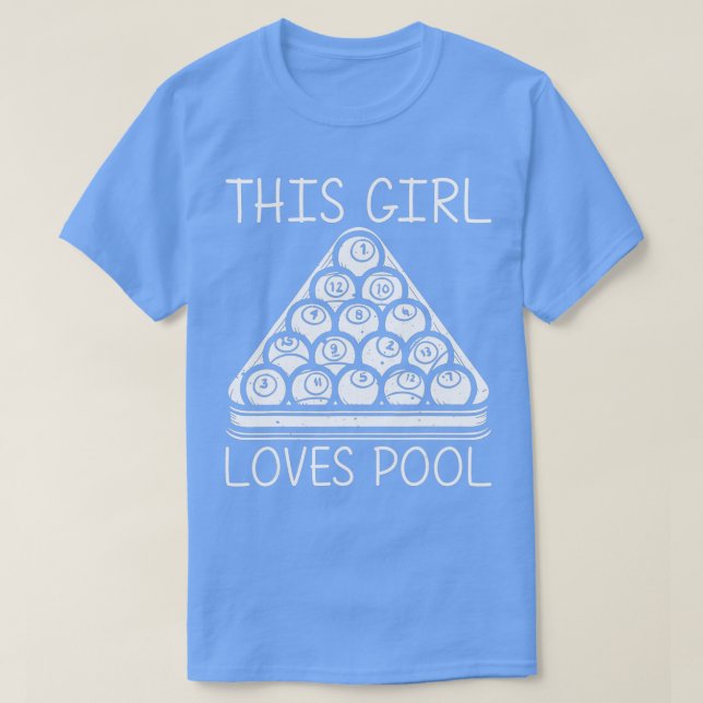 T-shirt Cool Pool Conception Pour Filles Femmes Pool Joueu (Design devant)