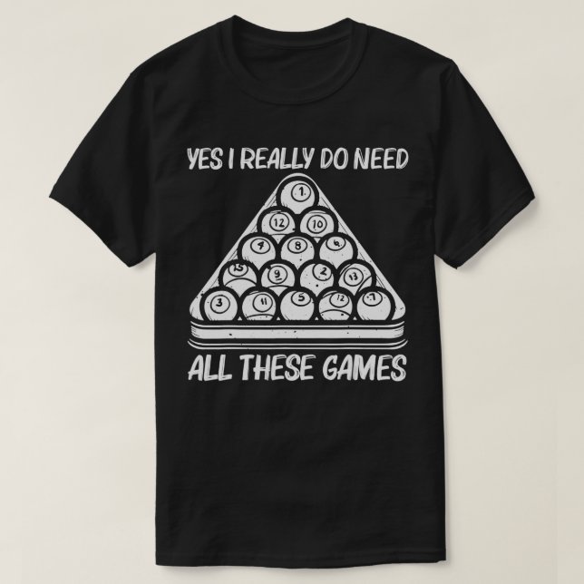 T-shirt Cool Pool Conception Pour Hommes Joueuse De Pool F (Design devant)