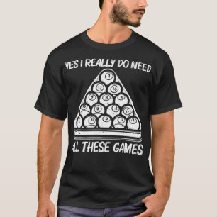 T-shirt Cool Pool Conception Pour Hommes Joueuse De Pool F