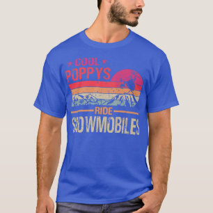 T-shirt Cool Poppys Ride Motoneige Fête des pères Vintage