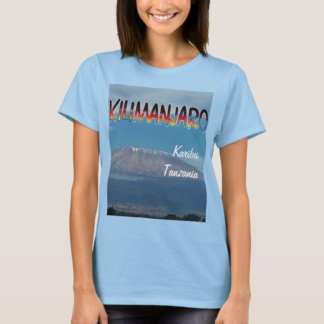 T-shirt Cool Populaire Marchable Monté Kilimanjaro (Devant)