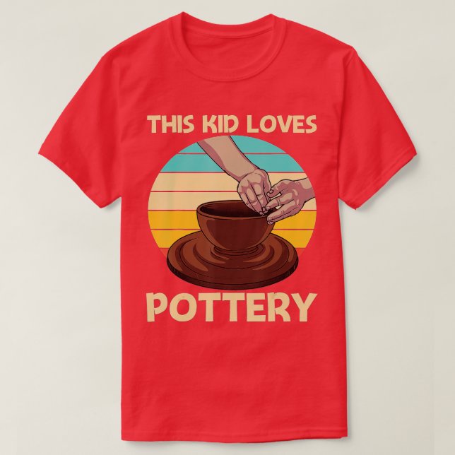 T-shirt Cool Pottery Design For Kids Boys Potter Ceramic (Design devant)