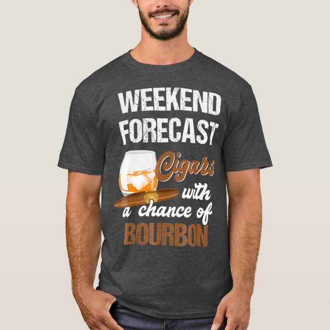 T-shirt Cool Pour Cigares Et Bourbon Lover Cadeau Pour (Devant)