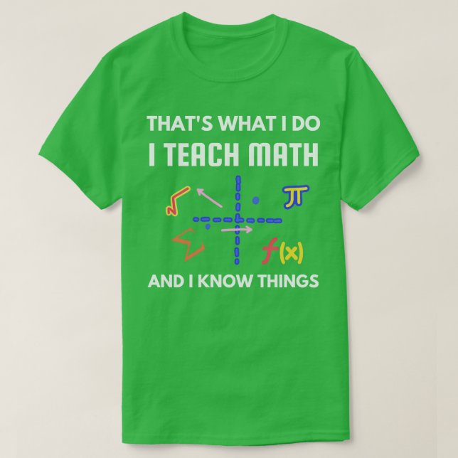 T-shirt Cool pour les professeurs de mathématiques que ce  (Design devant)