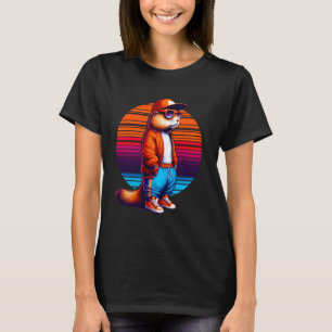 T-shirt Cool Prairie Chien Moderne Style urbain Coucher de