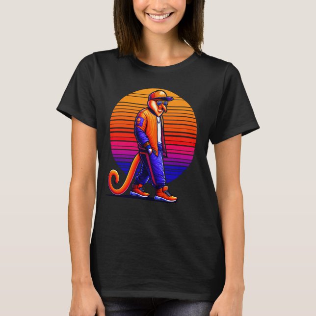 T-shirt Cool Proboscis Singe Moderne Style Urbain Sunset R (Devant)