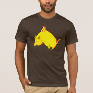T-shirt Cool Quand Les Chiens Volent Pork Drôle Flying BBQ