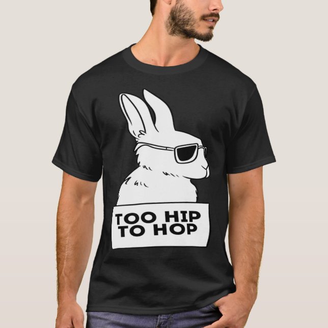 T-shirt cool rabbit bunny hip hop sunglasses chill (Devant)