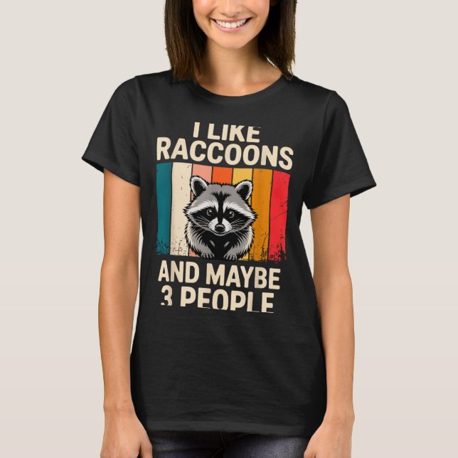 T-shirt Cool Raccoon Design For Men Women Kids Racoon Racc (Devant)