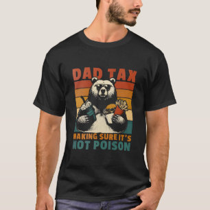 T-shirt Cool Raccoon Papa Impôt Retro Sunset