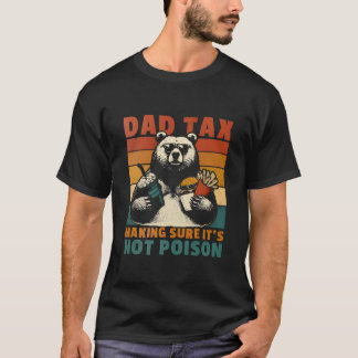 T-shirt Cool Raccoon Papa Impôt Retro Sunset