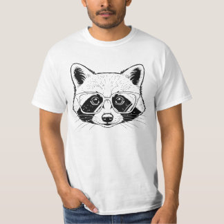 T-shirt Cool Raccoon with Glasses