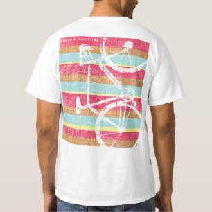 T-shirt cool & rayé, culture vélo, vélo graphique