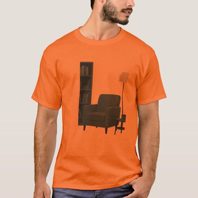 T-shirt Cool Reading Corner | Minimalist Book Lover Illust (Devant)