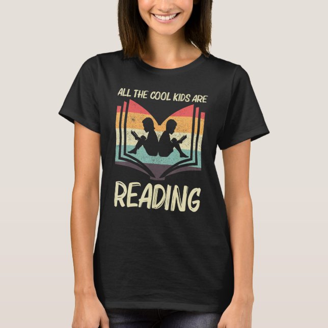 T-shirt Cool Reading For Men Women Book   Books Bookworm L (Devant)