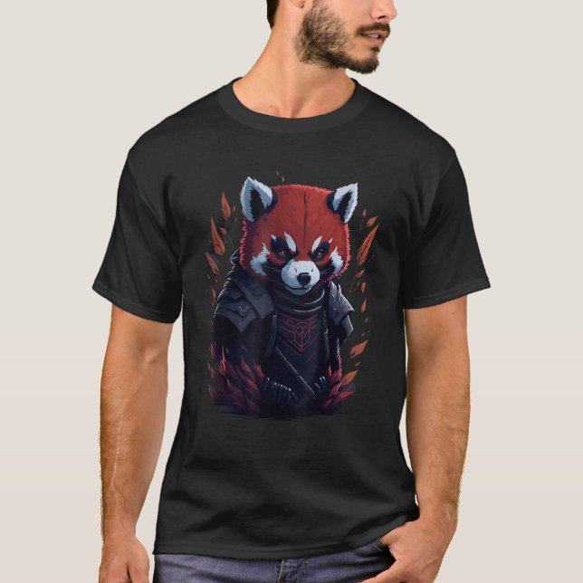 T-shirt Cool Red Panda Samurai Graphisme Hommes Femmes Enf (Devant)