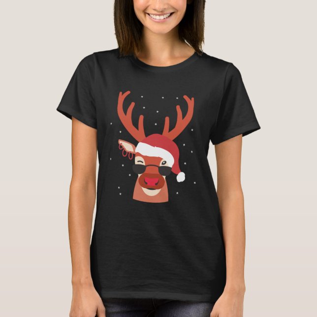 T-shirt Cool Reindeer X Mas Christmas Animals (Devant)