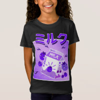 Cool Retro 90s Japonais Kawaii Blueberry Milk Shak
