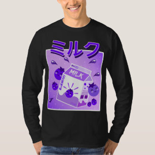 T-shirt Cool Retro 90s Japonais Kawaii Blueberry Milk Shak