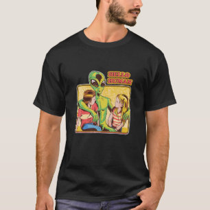 T-shirt Cool Retro Alien ET Hello Humains Espace extra-atm