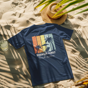 T-shirt Cool Retro Beach Vacances Famille Voyage Marine Bl
