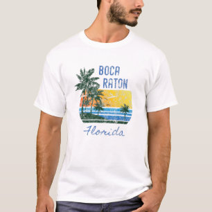 T-shirt Cool rétro Boca Raton FL Suns en palmier désorgani