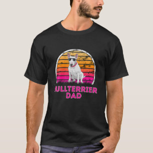 T-shirt Cool Retro Bullterrier Papa - Fête des pères Amour
