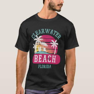 T-shirt Cool rétro Clearwater Beach Original Floride Sunse