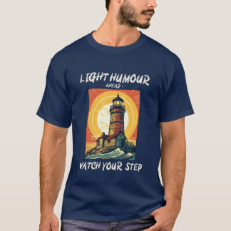 T-shirt Cool Retro coucher de soleil vintage drôle phare