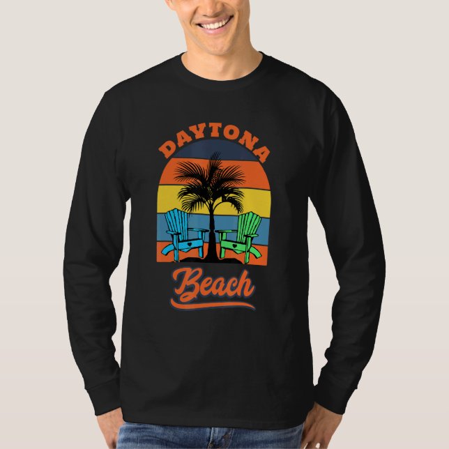 T-shirt Cool rétro Daytona Beach Vacances Design Floride B (Devant)