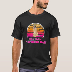 T-shirt Cool Retro German Shepherd Dad - Amoureux de les c