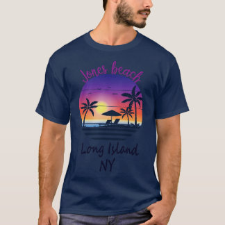 T-shirt Cool rétro Jones Beach Long Island New York Sunset