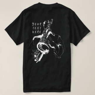 T-shirt Cool Retro Saxophonist Custom Name (名入れ・カスタム対応)