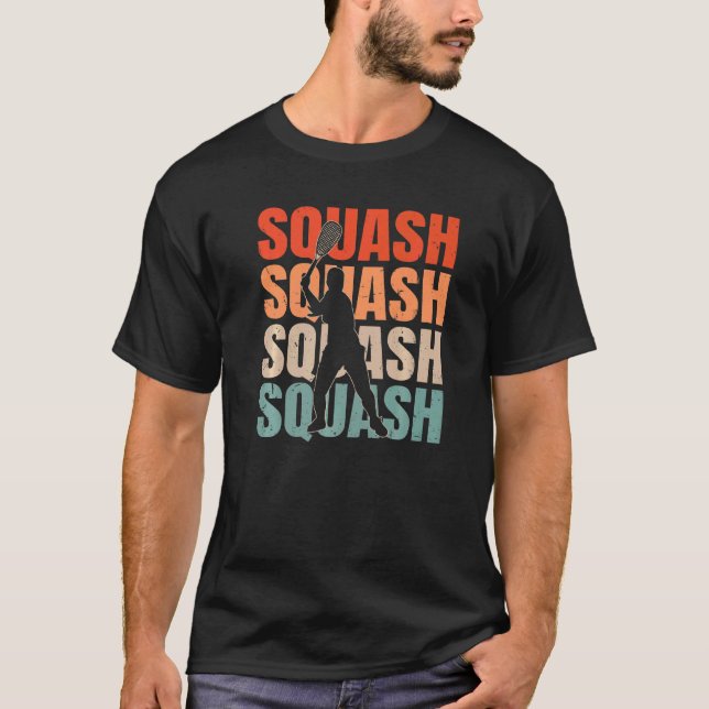T-shirt Cool Retro Texte Silhouette Squash (Devant)