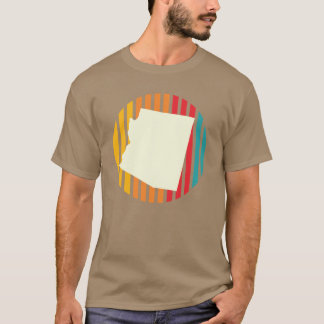T-shirt Cool Retro Vintage Arizona Circle with a map of Ar