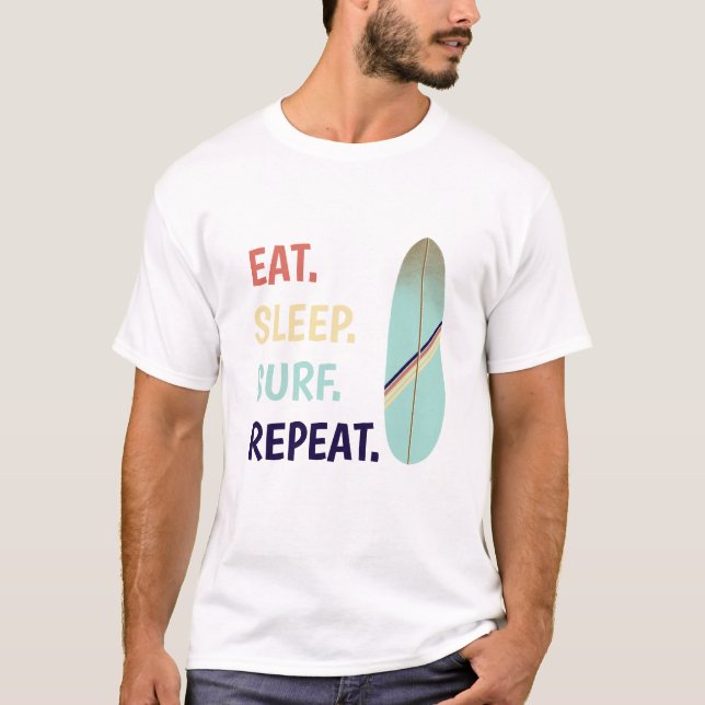 T-shirt Cool Retro Vintage Surfer  (Devant)