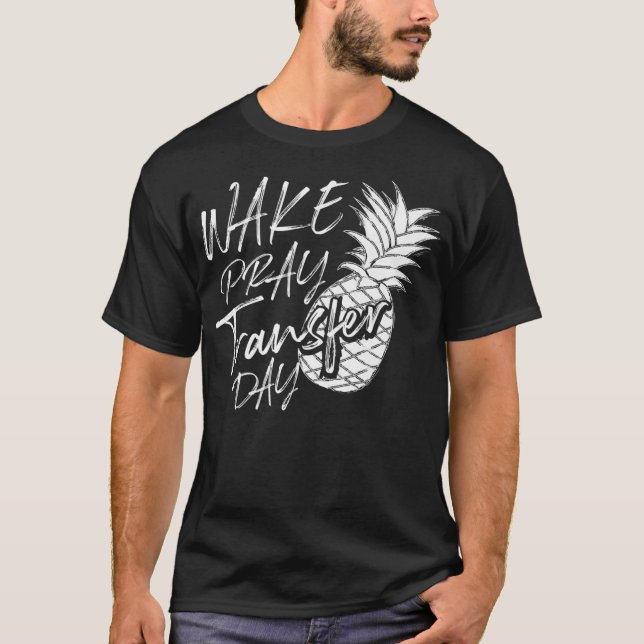 T-shirt Cool Réveil Prière Jour de transfert Funny Ananas  (Devant)