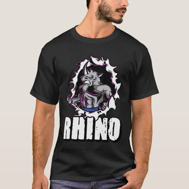 T-shirt Cool Rhino Fitness Bodybuilding (Devant)