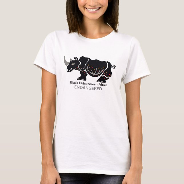 T-shirt Cool RHINOCEROS - Graphique animal en danger - (Devant)