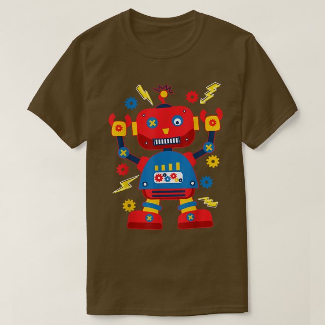 T-shirt Cool Robotics Engineer Robot Kids  (Design devant)