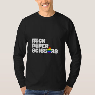T-shirt Cool Rock Paper Scissors Lesbian LGBTQ Pride