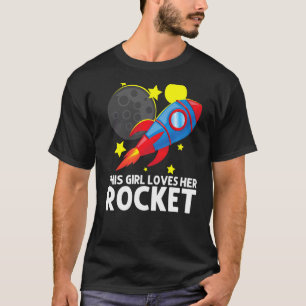 T-shirt Cool Rocket Pour Filles Enfants Rockets Space Ship