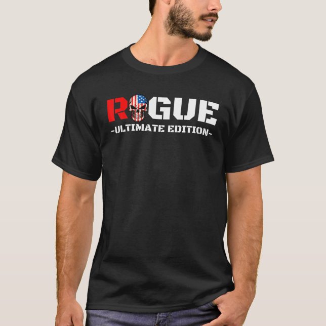 T-shirt Cool Rogue Patriot Forces Armées Style Militaire T (Devant)