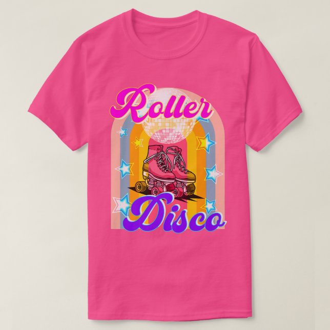 T-shirt Cool Roller Disco Retro party 70s and 80s (Design devant)