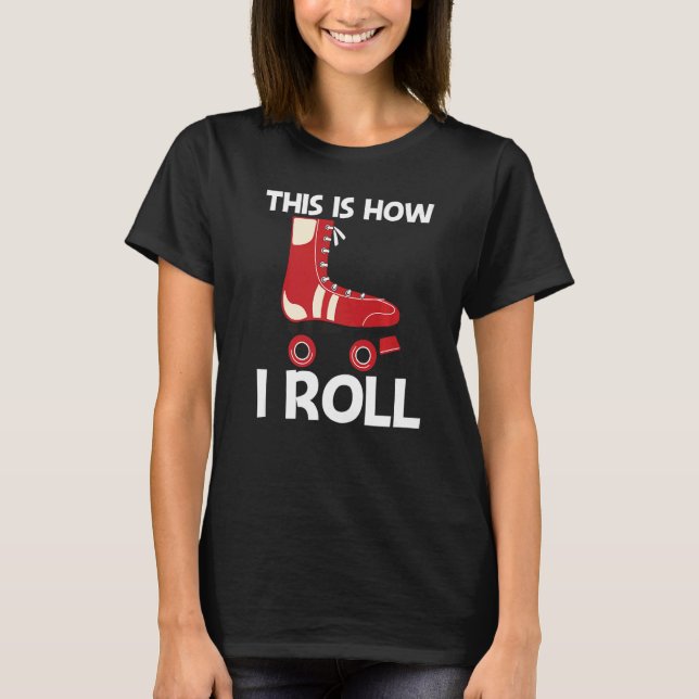T-shirt Cool Roller Skating For Men Women Recreational Spo (Devant)