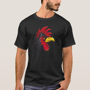 T-shirt Cool Rooster Head Face Animal Bird Faune pour moi
