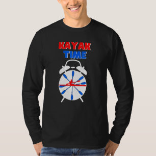 T-shirt Cool Rouge Blanc Bleu Kayak Temps Femmes Qui Aimen