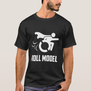 T-shirt Cool Rouleau Modèle Funny Handicapped Personne Whe